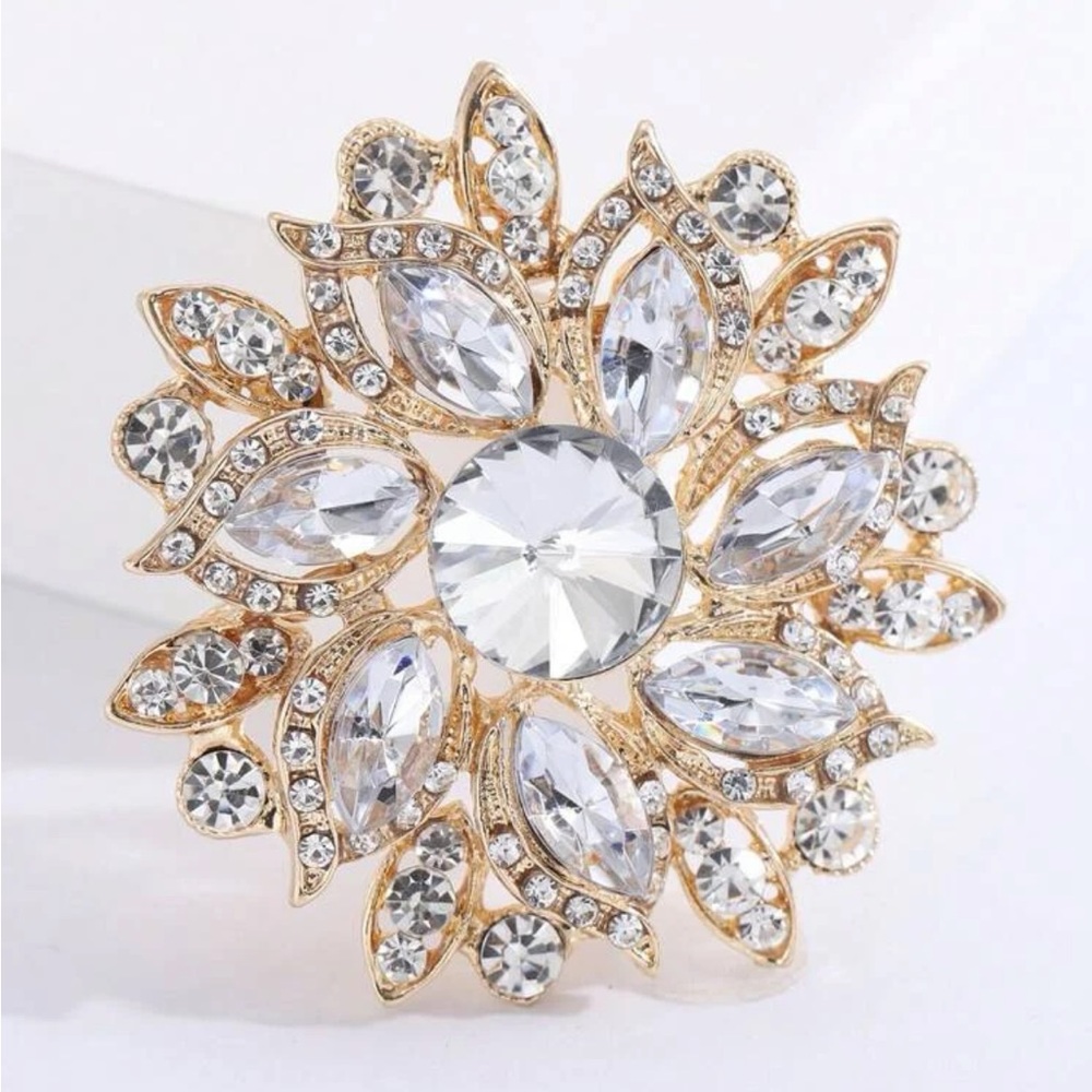 Luxe rhinestone brooch